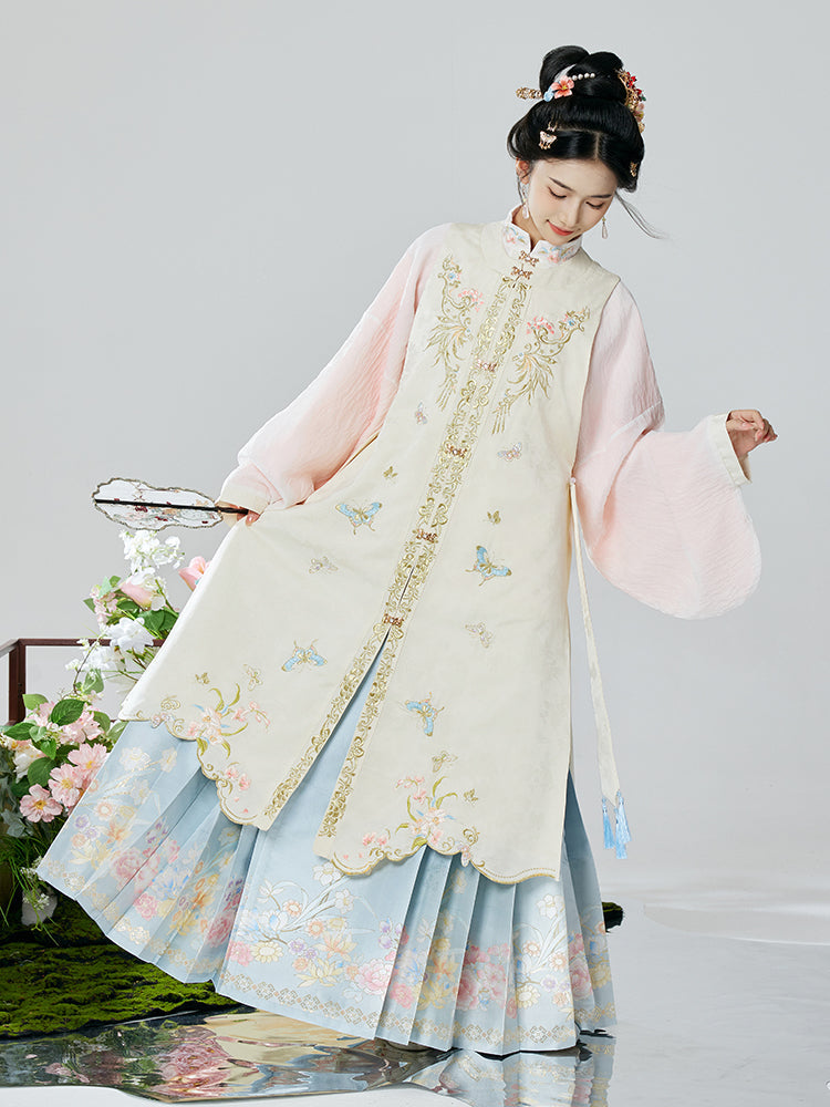 Autumn Butterflies - Bijia & Mamianqun Ming Dynasty Hanfu Set