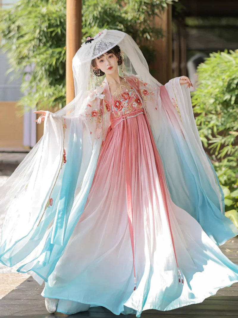 Flying Flower 飞花令 - Tang Dynasty Style Hanfu Dress Heziqun