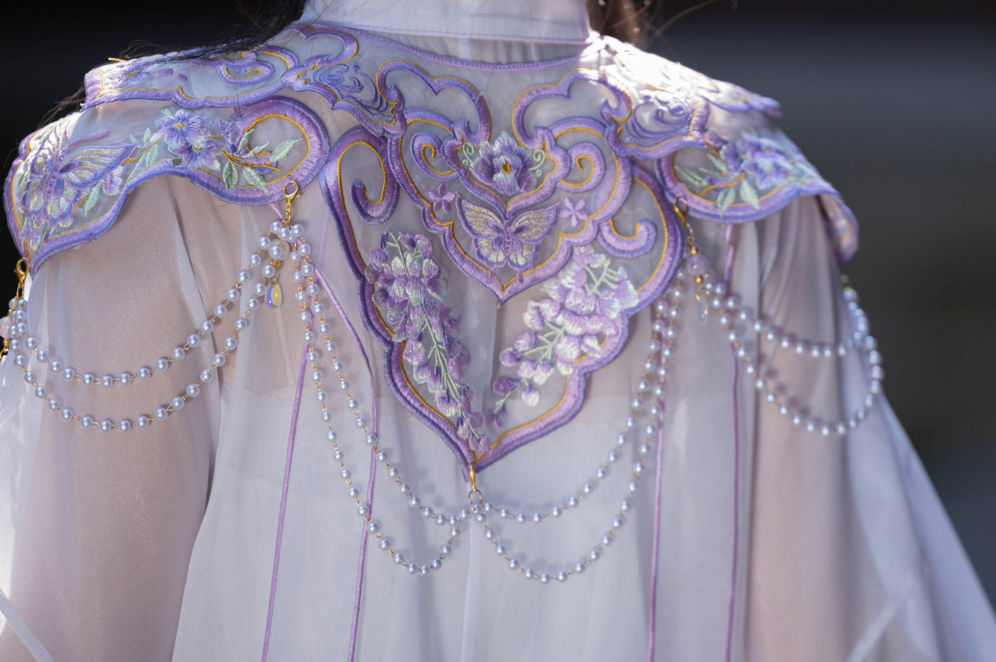 Wisteria 紫藤 - Robe & Mamianqun Ming Dynasty Hanfu Set