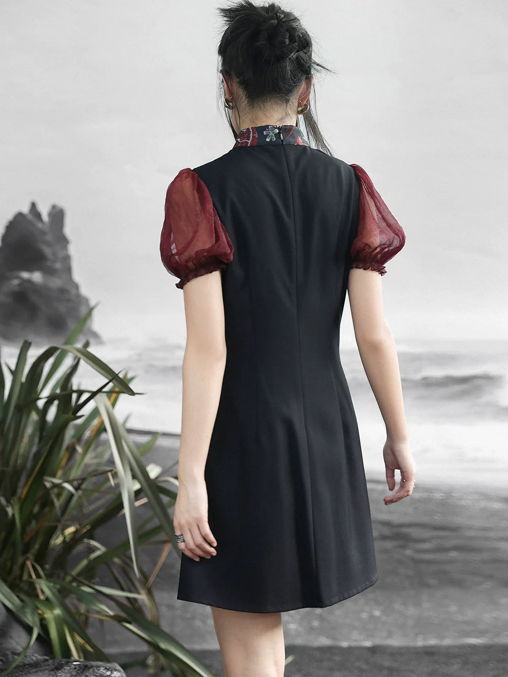 New Chinese Style Puff Dress: Orient