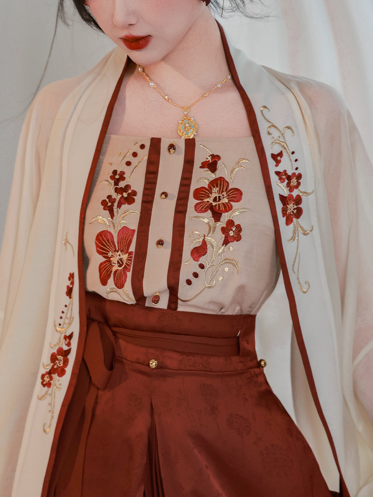 Scarlet Lamp 赤玉盏 - New Chinese Style Song Dynasty Hanfu (Preorder)
