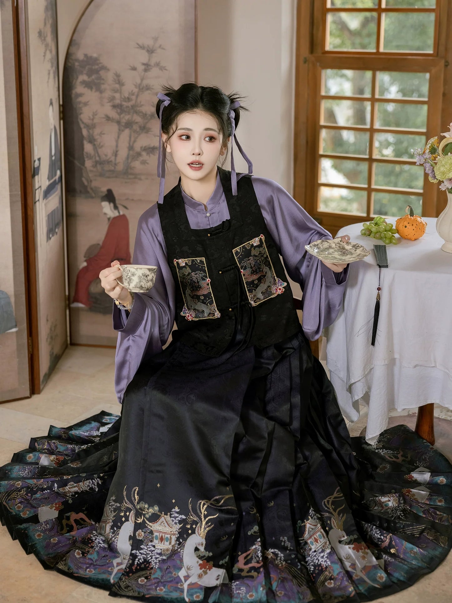 Ming Dynasty Modern Hanfu and Mamianqun, Xianlu Shadow 仙麓影