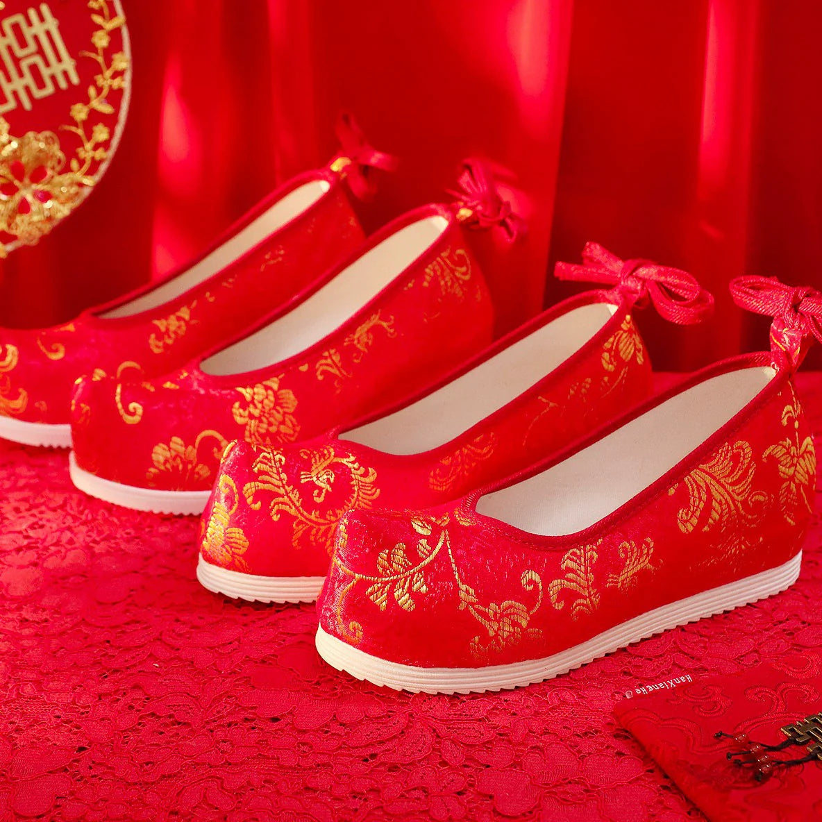 Kiera - Traditional Brocade Hanfu Bridal Shoes
