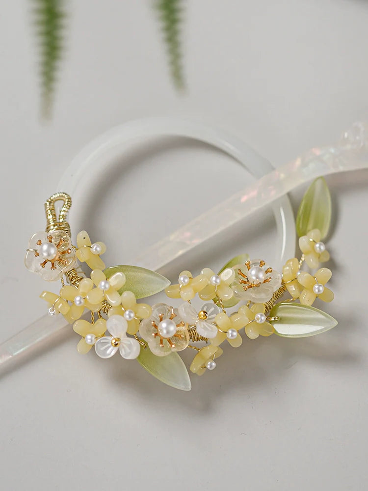 Back Hair Pin: Snow Lotus