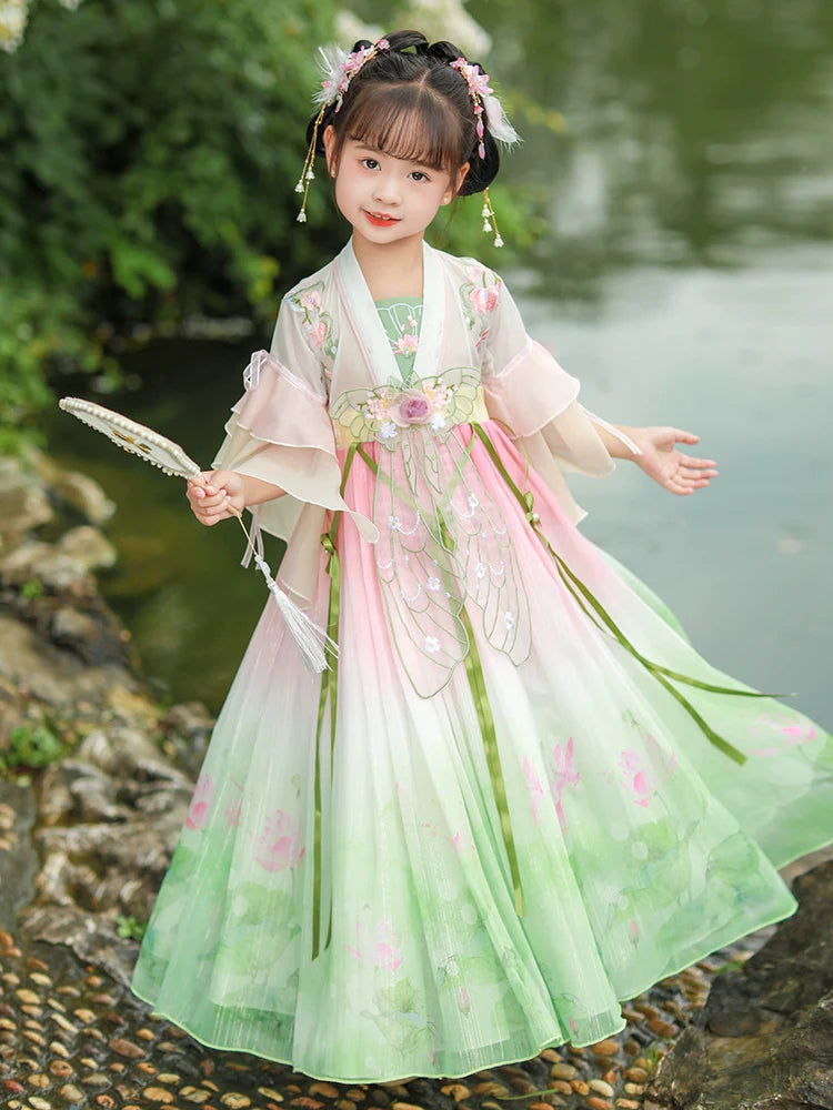 Gardenia - Tang Dynasty Hanfu Dress, Fairy Costume for Girls