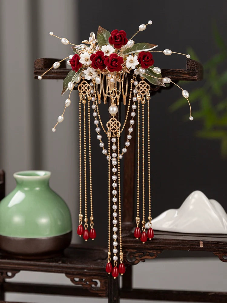 Back Hair Pin: Rosewood