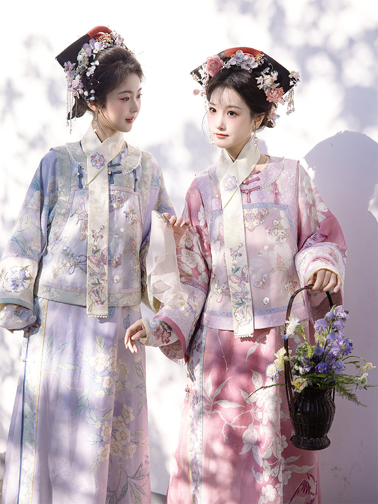 Hazy Moon 胧月 - Qing Dynasty Manchu Traditional Costume (Preorder)