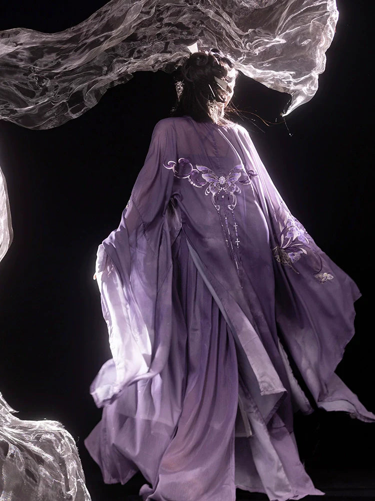 Iris Butterfly 鸢尾蝴蝶 - Tang Dynasty Style Hanfu Dress Heziqun