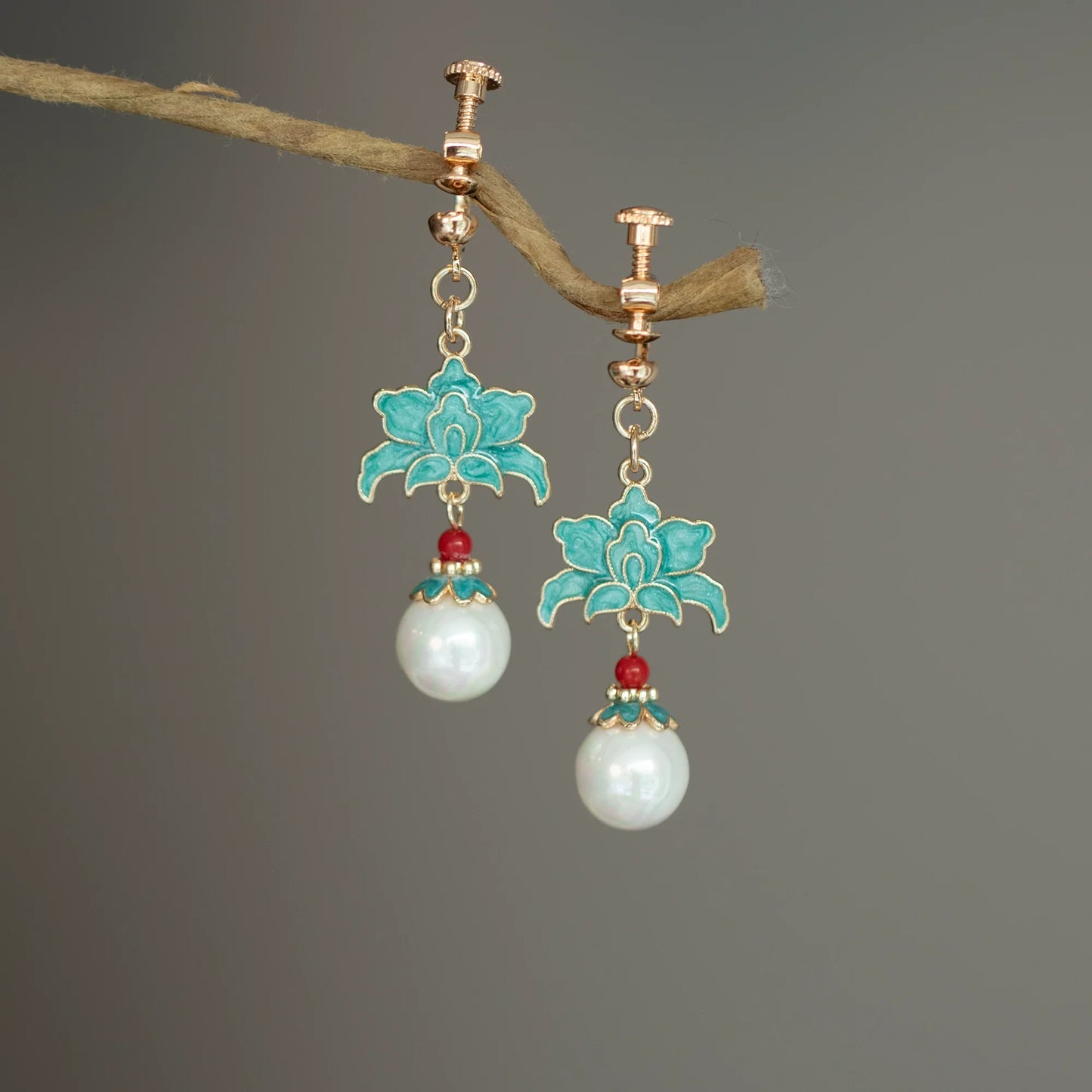 Blooming Pearls Chinese Style Earrings