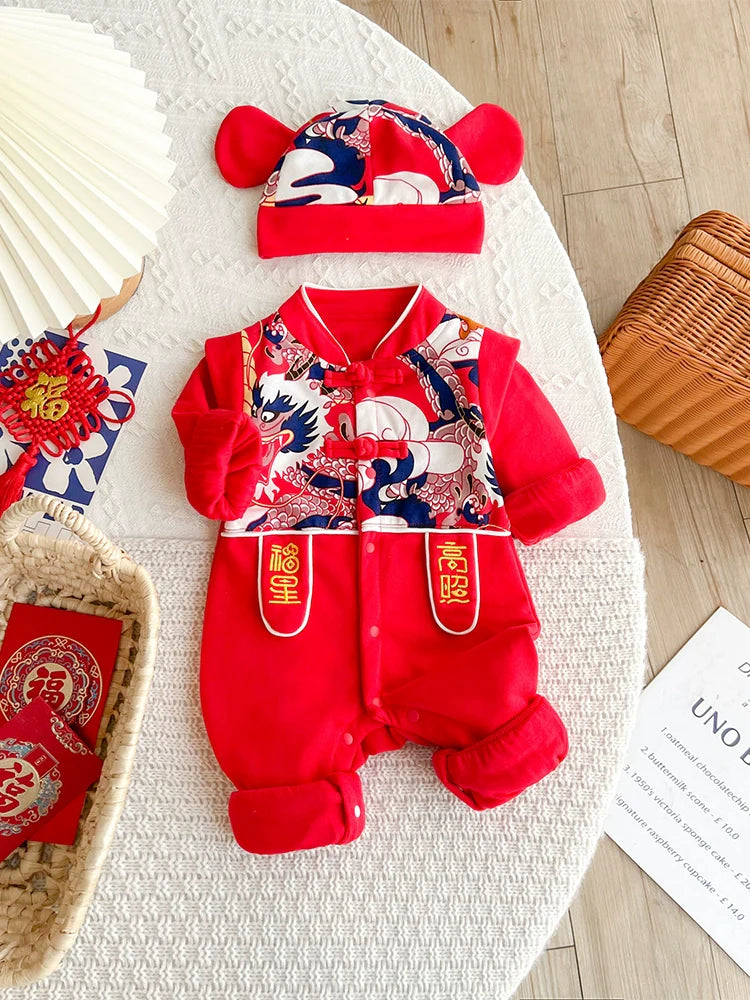 Crane - Chinese New Year Festival Baby Onesies for Boys and Girls