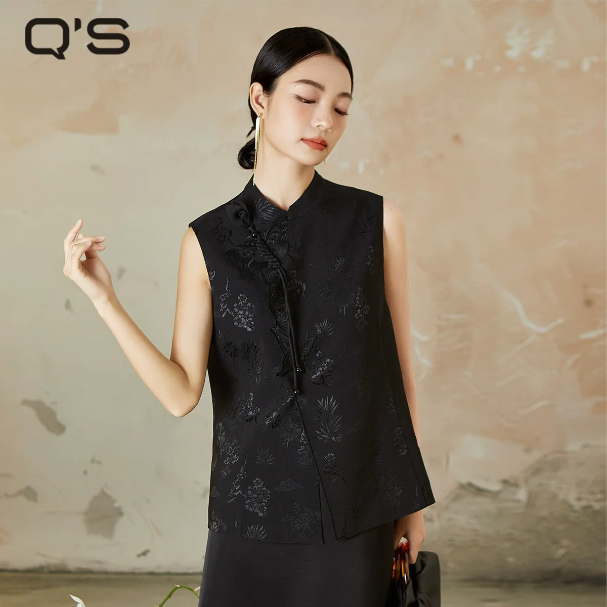 Onyx - New Chinese Style Jacquard Women Vest