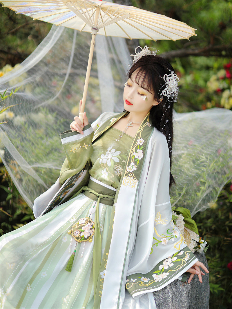 Qingzhi 清栀 - Song Dynasty Style Qiyao Ruqun Hanfu