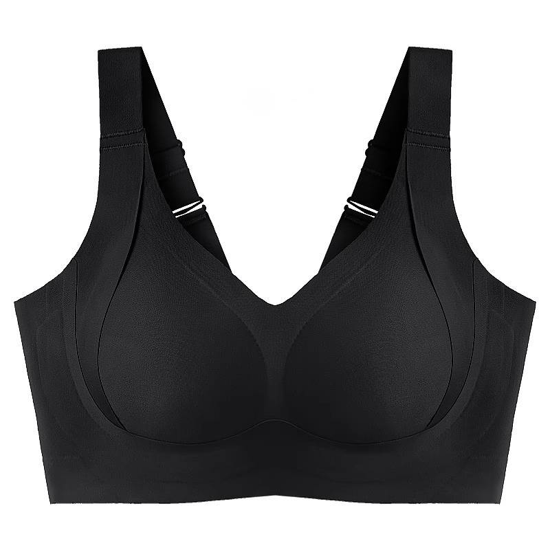 Women V Neck W-Support Wireless Full Coverage Bra