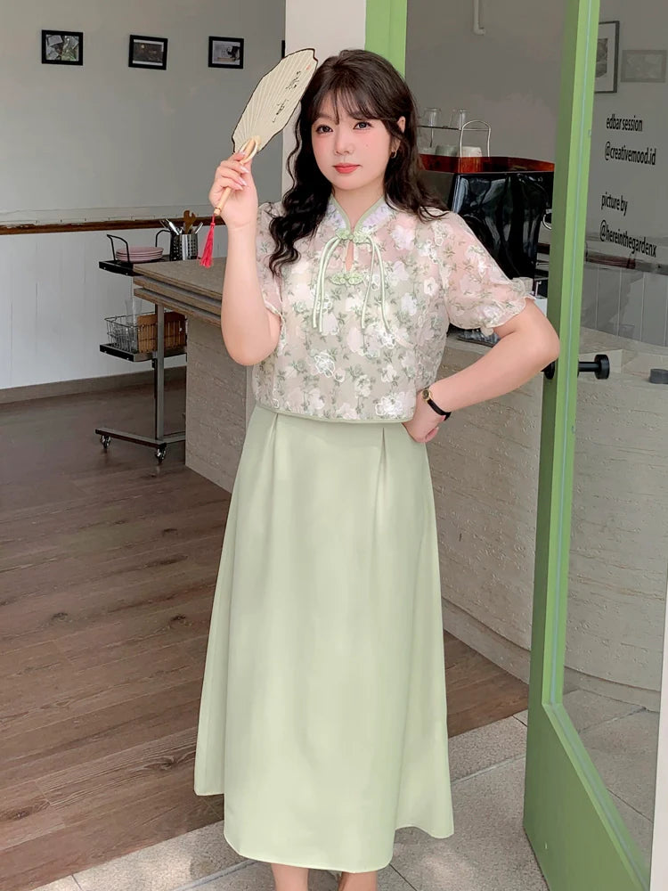 Fern - New Chinese Style Cheongsam Matching Set