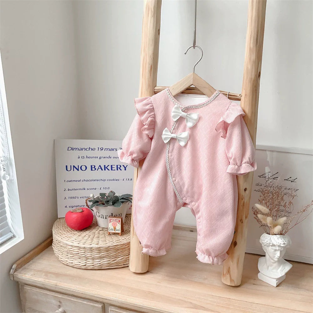 Little Bows - Cheongsam Style Baby Onesies for Girls
