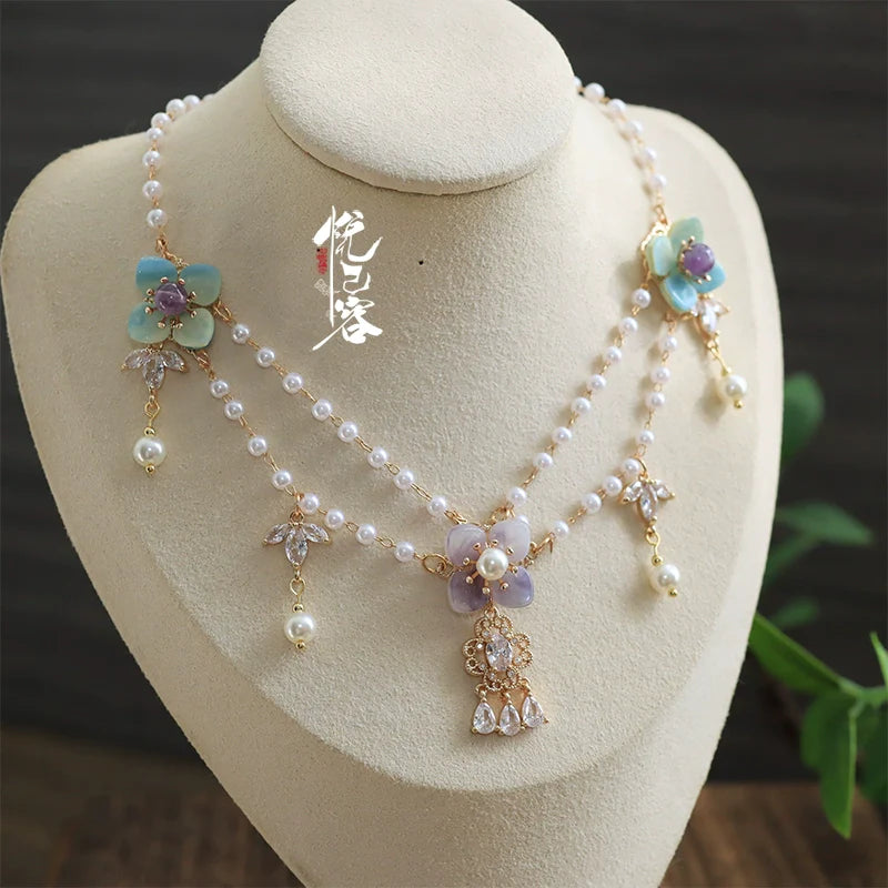 Hanfu Hair Accessories Set: Pond Fairy