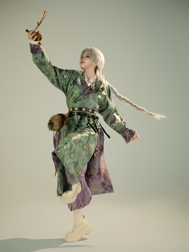 Tang Dynasty Hanfu Robe - Perilla Leaves 紫苏叶子