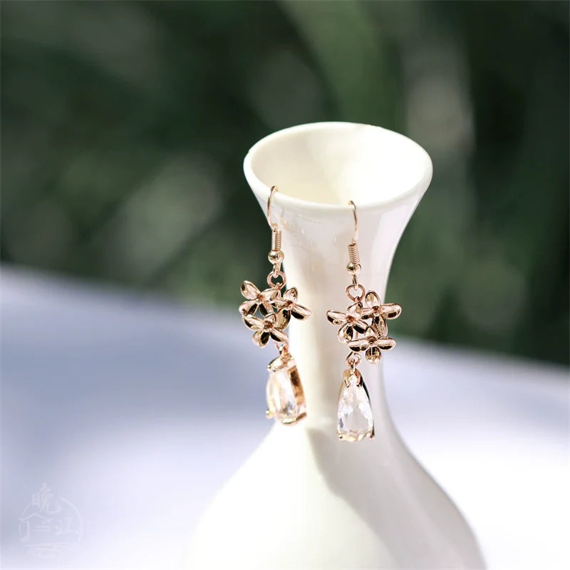 Ice Crystal Chinese Style Earrings