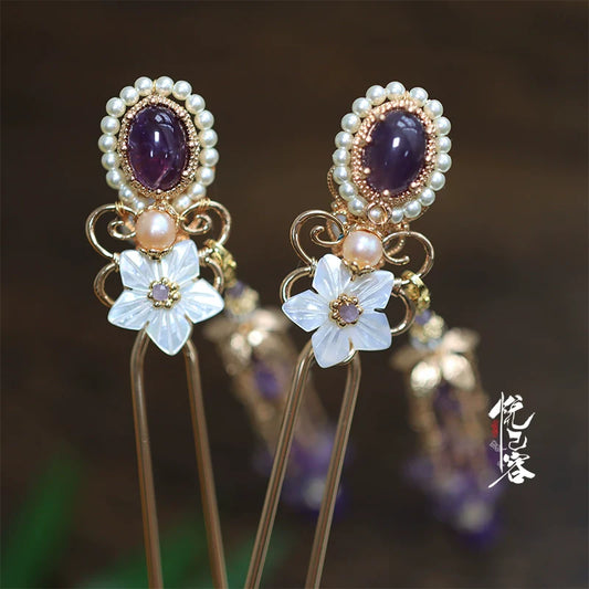 Hair Pin: Purple Kite