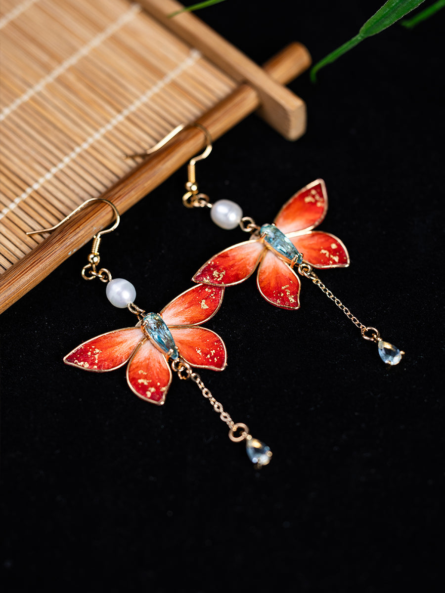 Butterfly Shadow Chinese Style Earrings