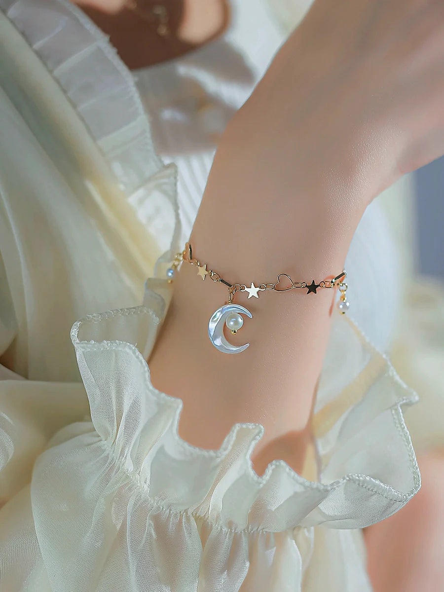 Crescent Moon Ancient Style Bracelet