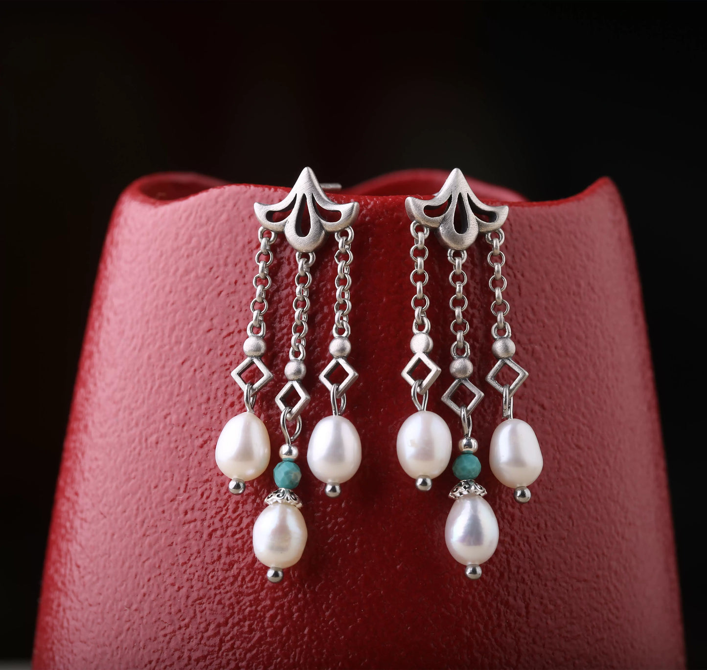 Starry Pearls Chinese Style Earrings