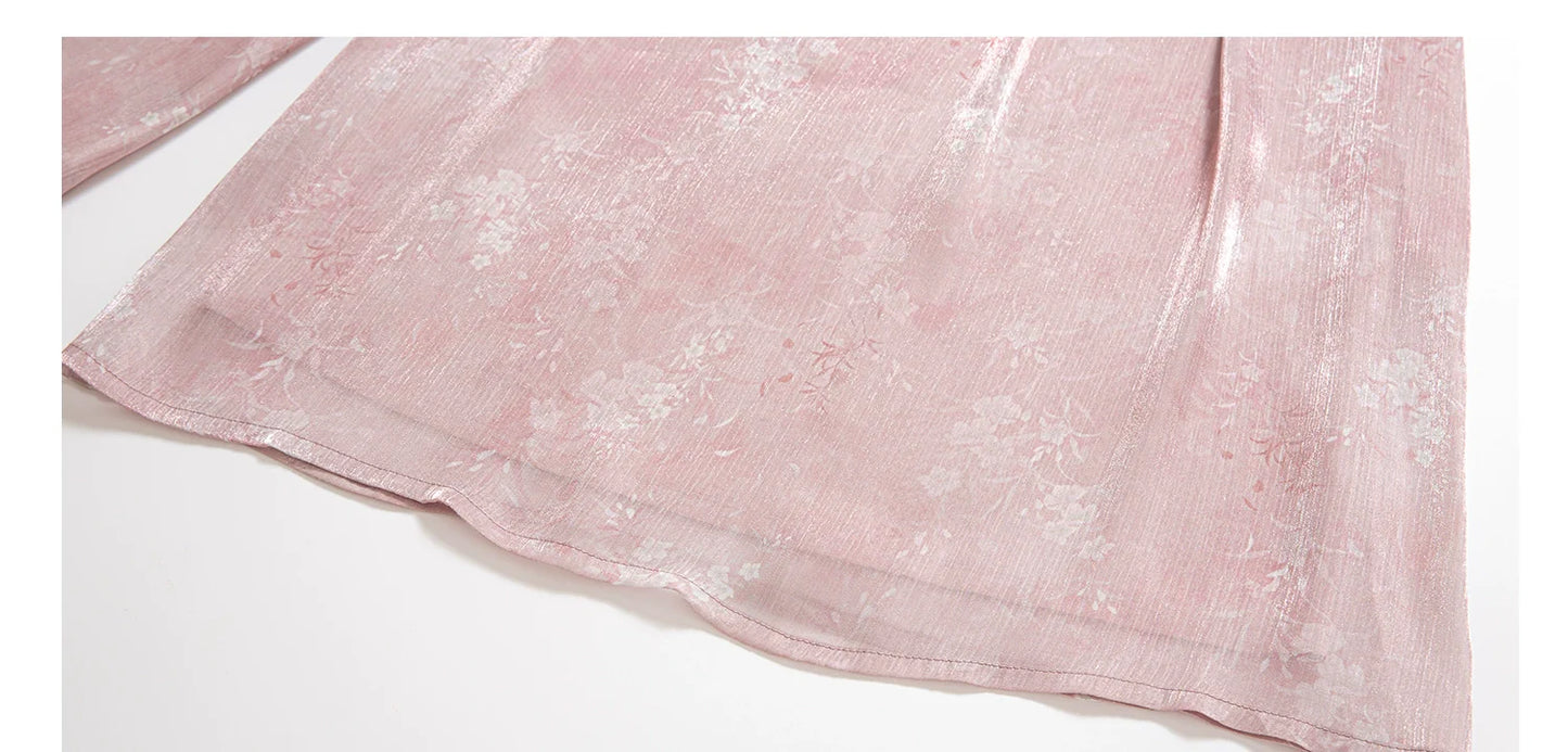 Ming Dynasty x Modern Hanfu: Summer Mist 粉雾花影 (Preorder)