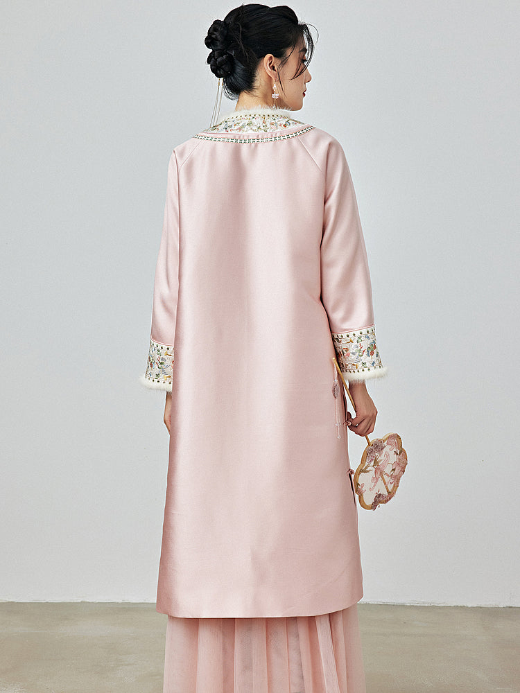 Frost Moon - Padded Cheongsam Dress for Autumn and Winter