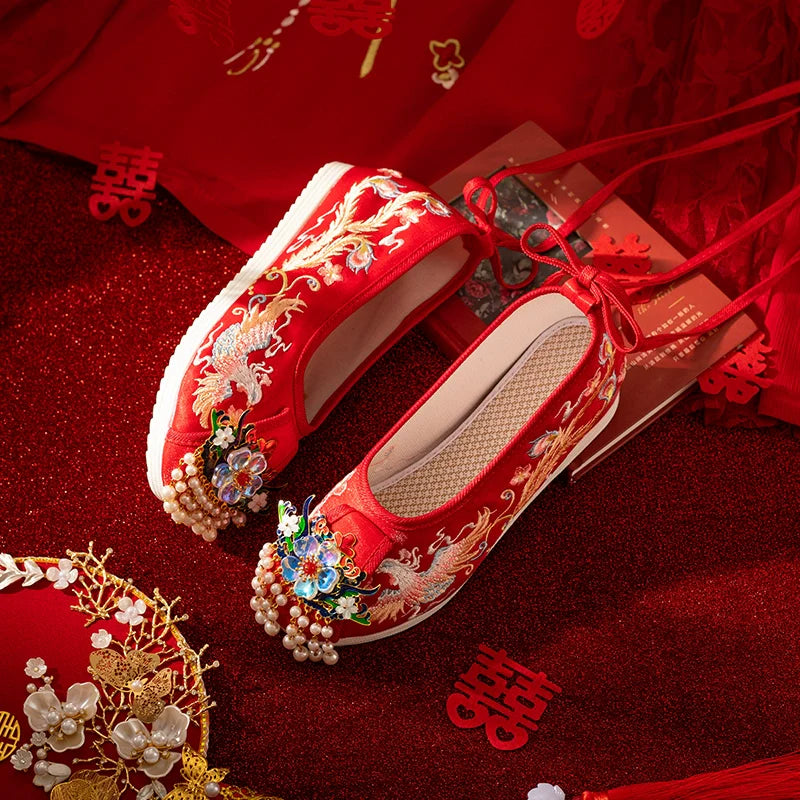 Bliss - Embroidered Hanfu Bridal Shoes
