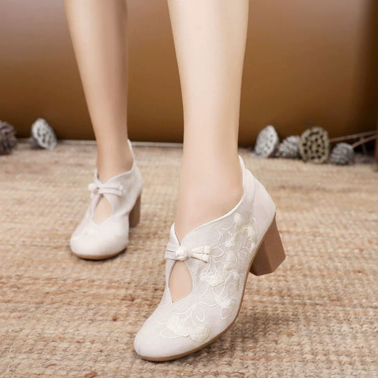 Angela - Retro Chinese Style Heels