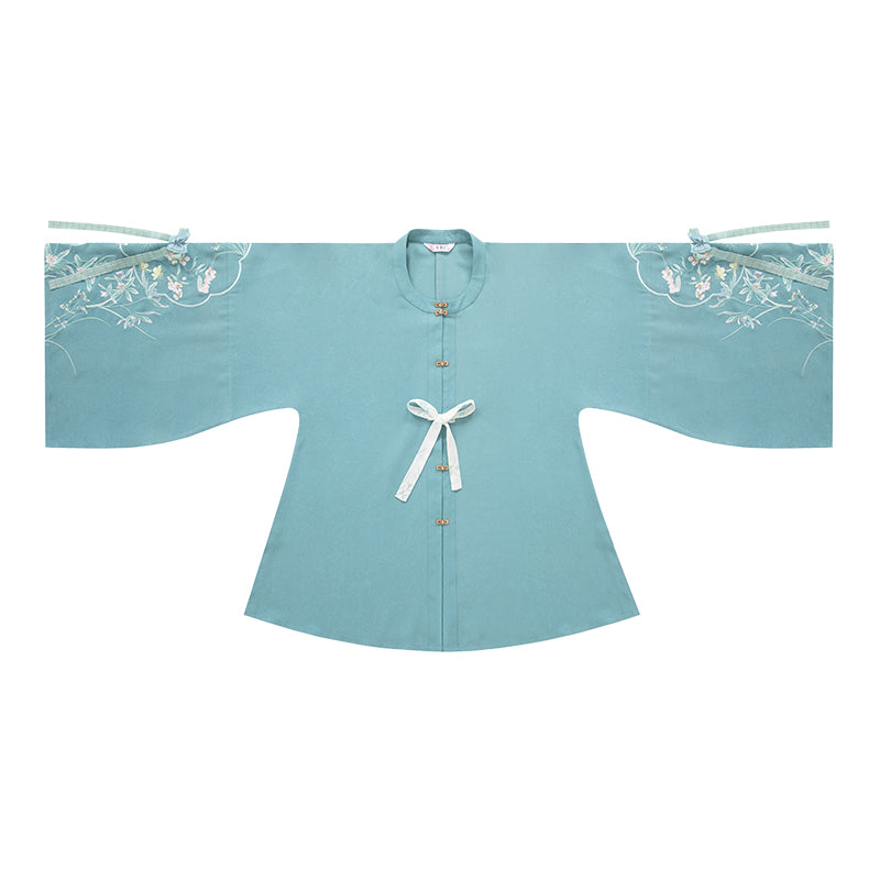 Yingshi 莺时 - Round Collar Top & Mamianqun Ming Dynasty Hanfu Set