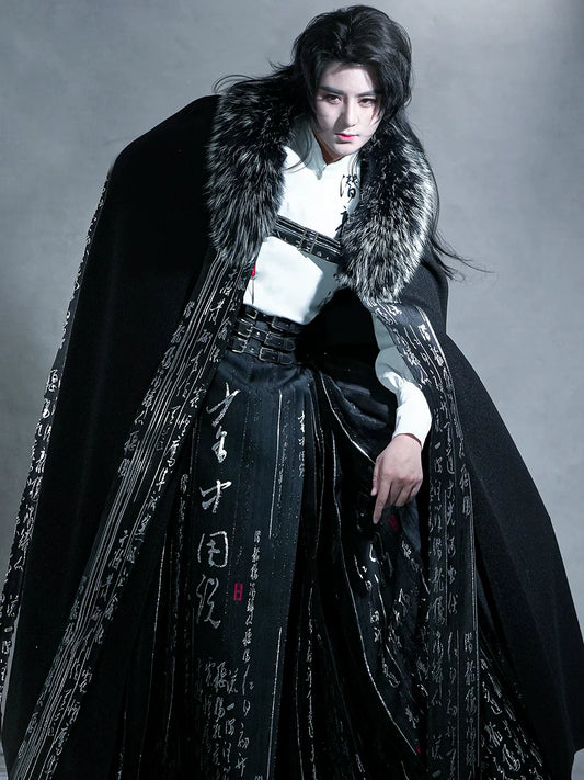 Calligraphy Woolen Weaving Cloak