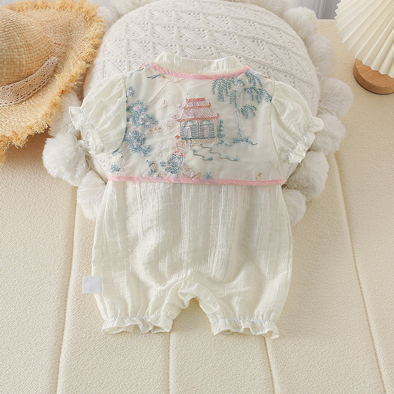 Palace - Cheongsam Style Baby Onesies for Girls