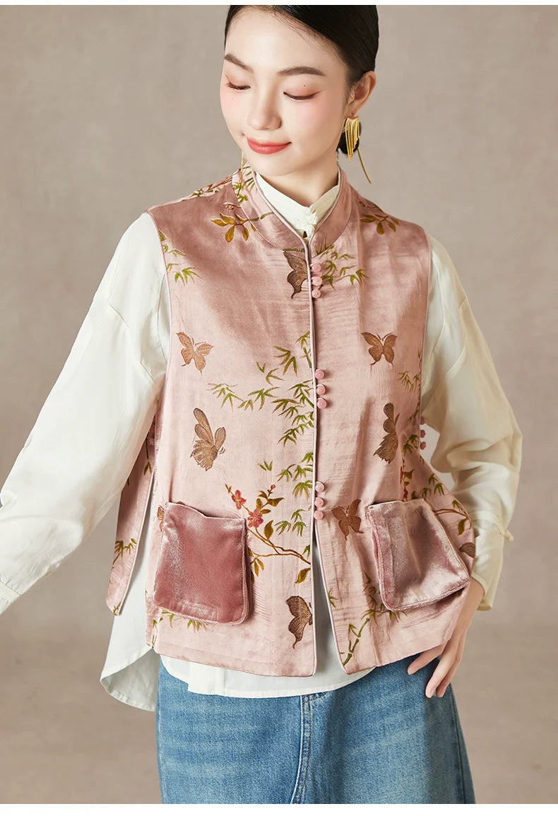 Poet - New Chinese Style Jacquard Women Vest