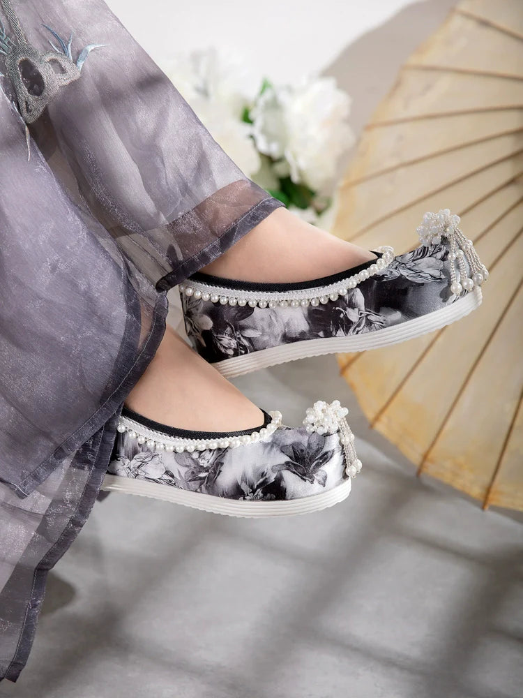 Ink - Printed Chinese Art Shoes