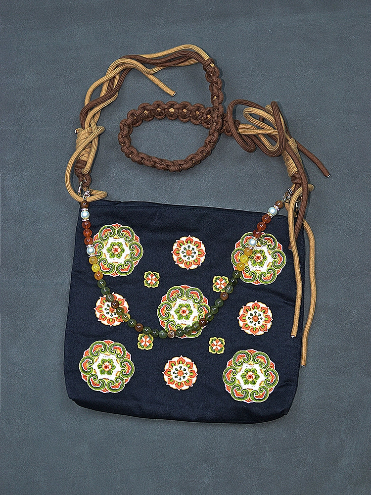 Dunhuang Treasure Flower Hanfu Bag for Women