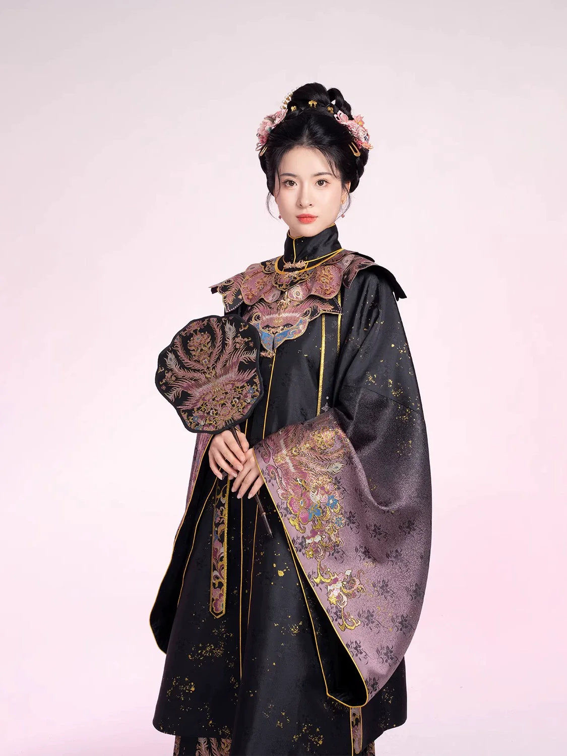 Pink Meteor 粉翠流丹 - Cloud Collar & Mamianqun Ming Dynasty Hanfu Set for Graduation (Preorder)