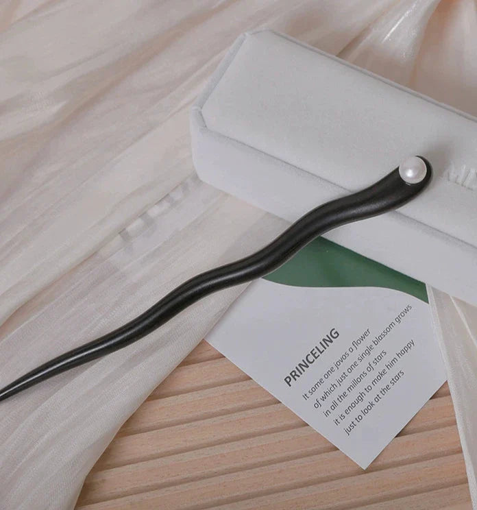Ebony Hair Stick: The Pearl