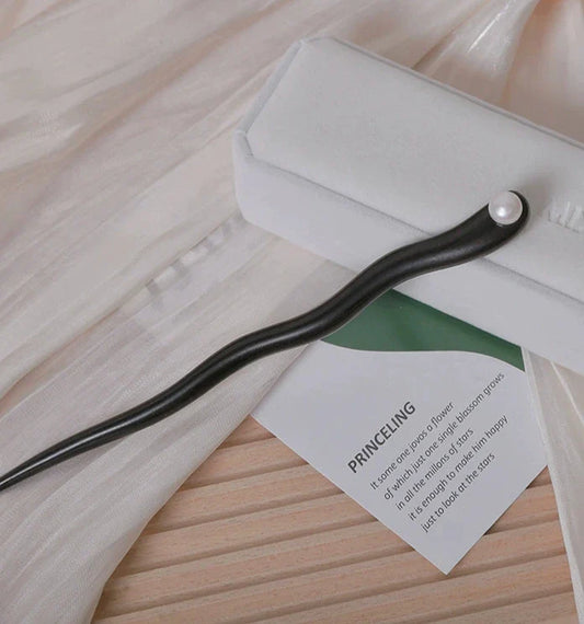 Ebony Hair Stick: The Pearl