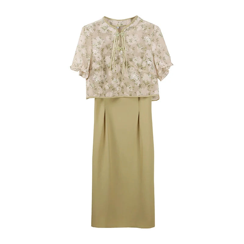 Fern - New Chinese Style Cheongsam Matching Set