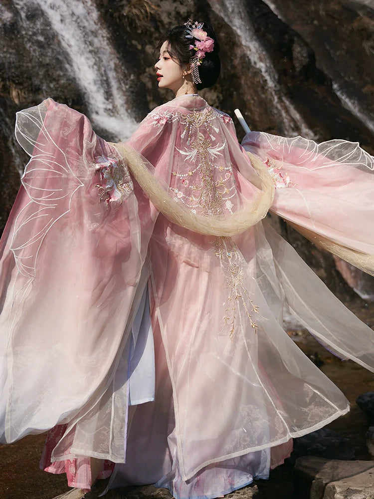 White Jade Jewels 白玉宝珠 - Tang Dynasty Style Hanfu Dress Heziqun