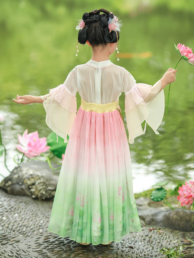Gardenia - Tang Dynasty Hanfu Dress, Fairy Costume for Girls