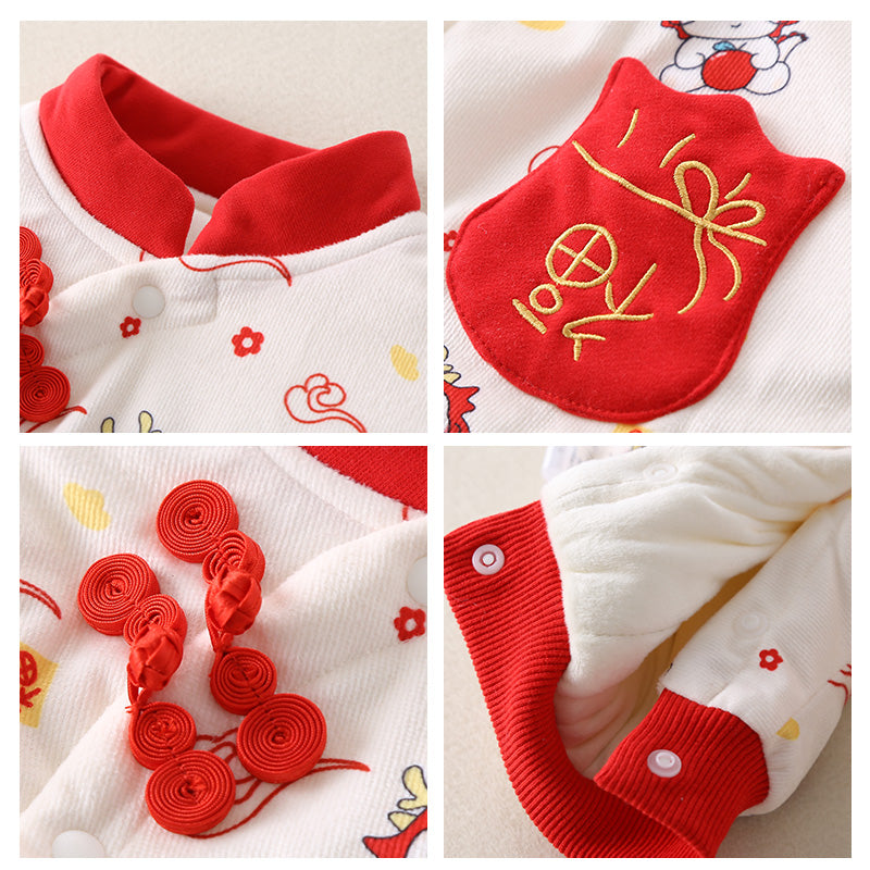Little Lions - Chinese New Year Festival Cotton Baby Onesies for Boys and Girls