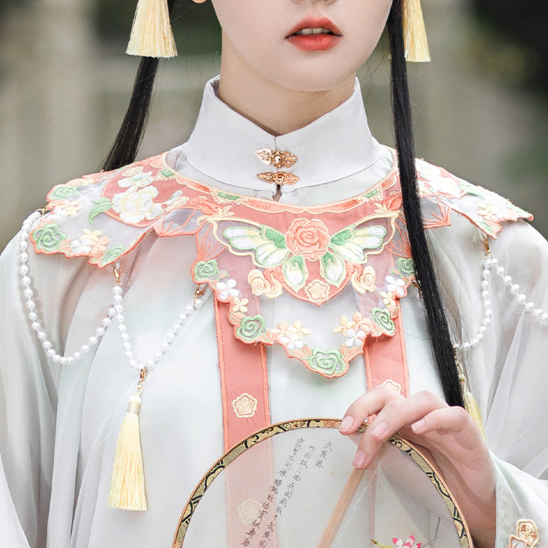Ancient Gardens - Robe & Mamianqun Ming Dynasty Hanfu Set
