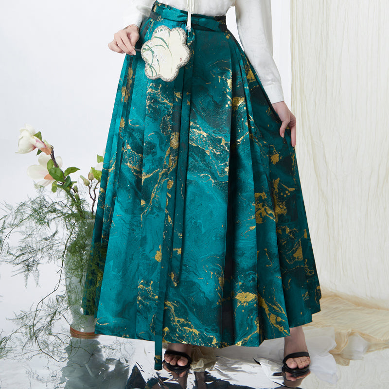 Quicksilver Sand 流银之砂 - Plus Size Hanfu Ming Dynasty Mamianqun