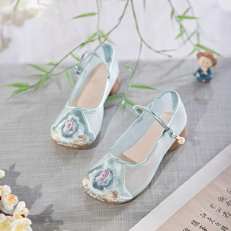 Camila - Embroidered Sheer Chinese Style Shoes