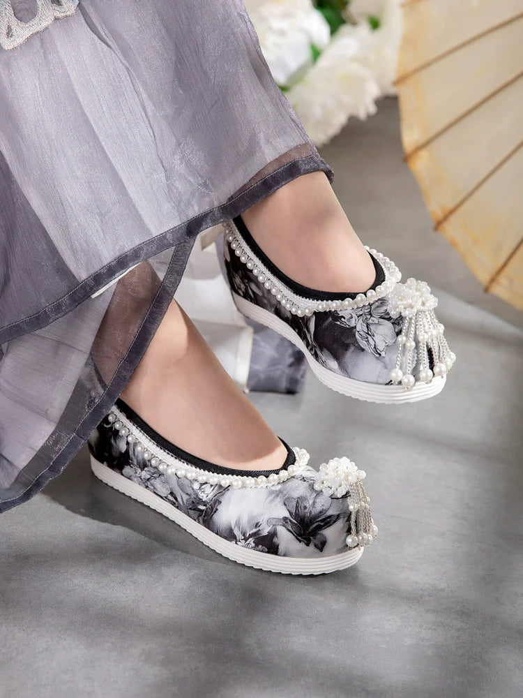 Ink - Printed Chinese Art Shoes