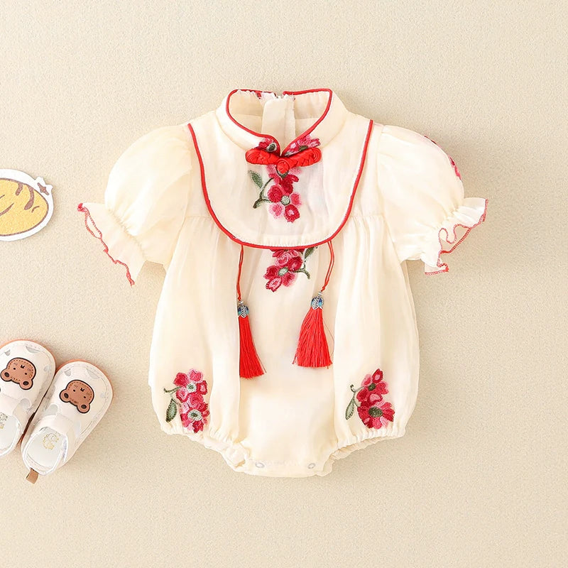 Festive - Cheongsam Style Baby Onesies for Girls
