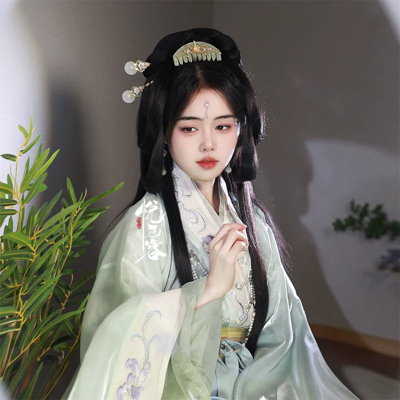 Hanfu Hair Accessories Set: Jade Rinse
