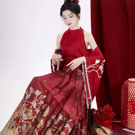 Ming Dynasty Modern Hanfu, Mamianqun, Thrilling Banquet 惊鸿宴